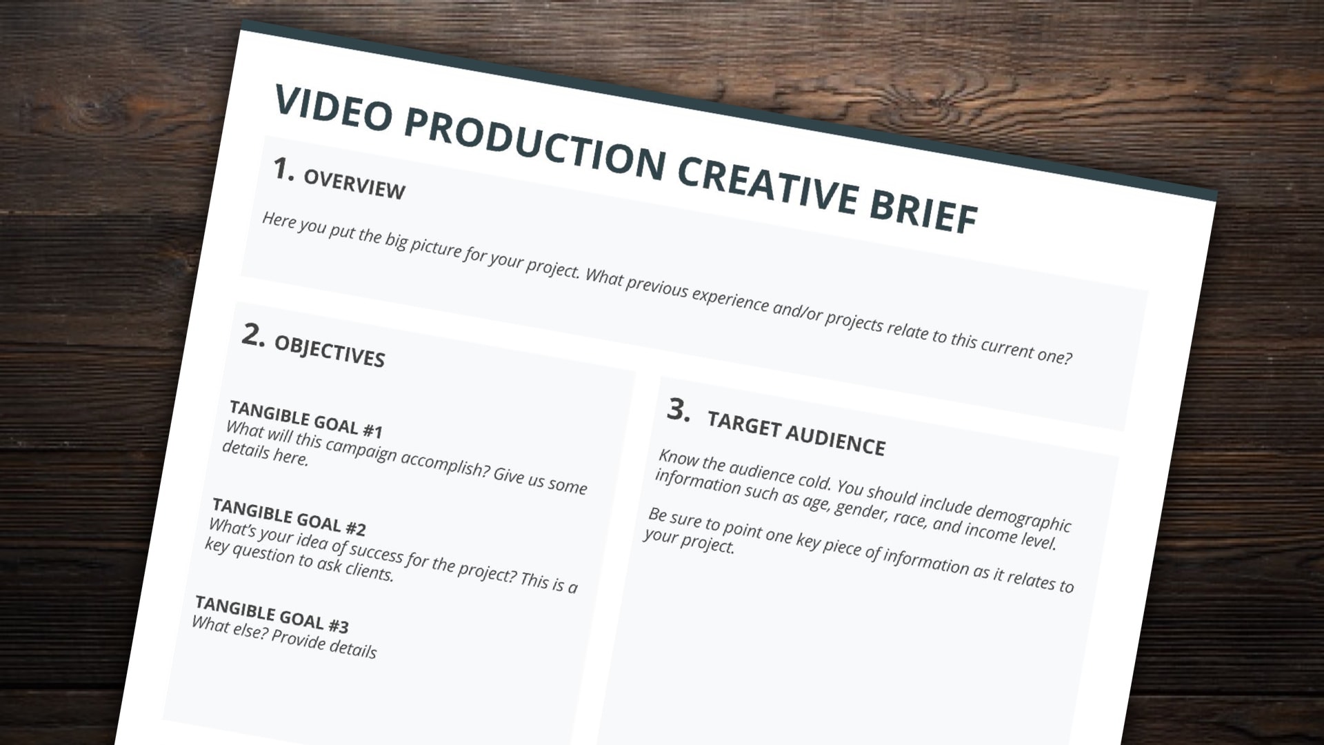 Client Brief video giới thiệu sản phẩm